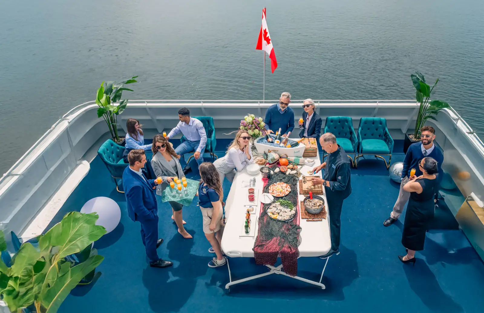 Corporate reception overlooking Lake Ontario