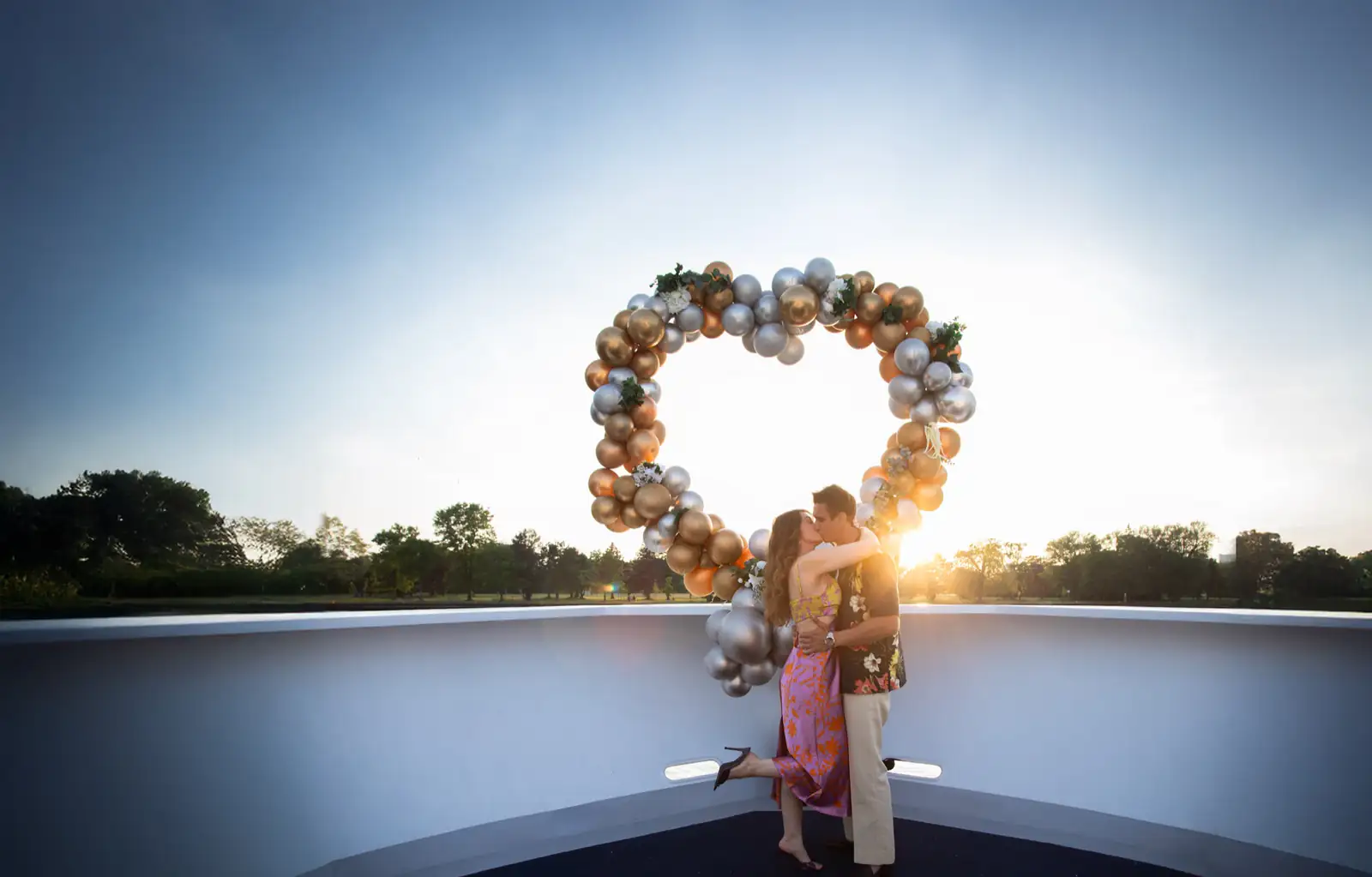 Wedding ceremony on the upper deck